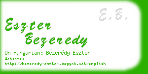 eszter bezeredy business card